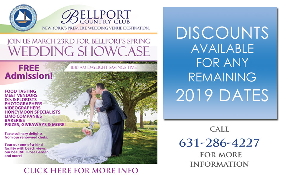 Wedding Packages Popup Feb17 2019 Bellport Country Club
