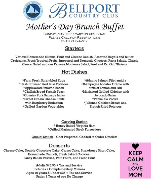 Mother’s-Day-Brunch-Menu-2019 – Bellport Country Club